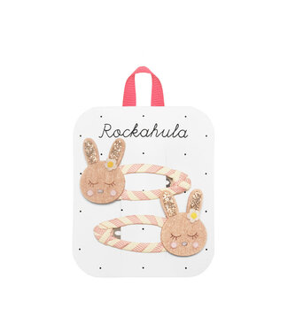 ROCKAHULA ENS.2 BARETTES - STRIPY BUNNY