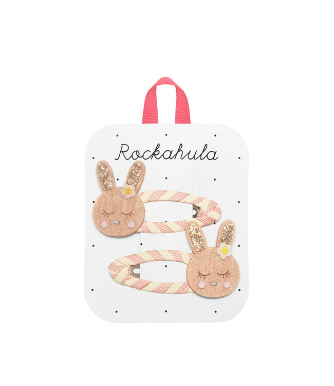 ROCKAHULA ENS.2 BARETTES - STRIPY BUNNY