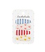 ROCKAHULA ENS.4 BARETTES - VINTAGE RAINBOW FABRIC