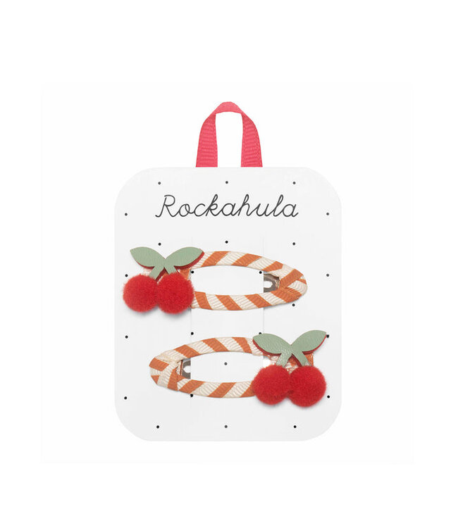 ROCKAHULA ENS.2 BARETTES - STRIPY CHERRY