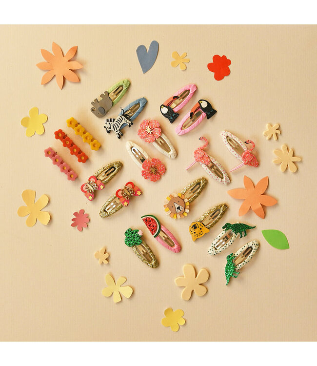 ROCKAHULA ENS.2 BARETTES - HIBISCUS FLOWER