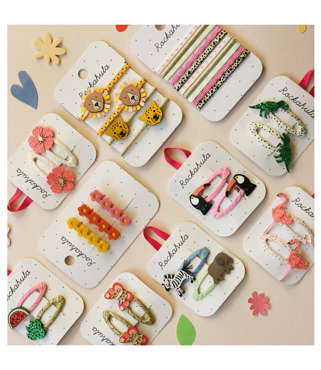 ROCKAHULA ENS.2 BARETTES - HIBISCUS FLOWER