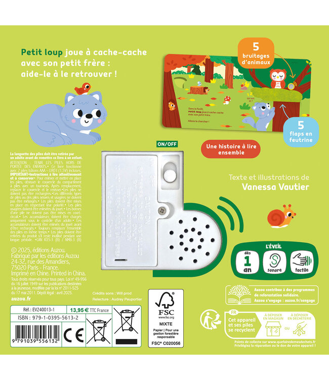 AUZOU LIVRE - 1,2,3 QUI EST LÀ ? : LA FORÊT