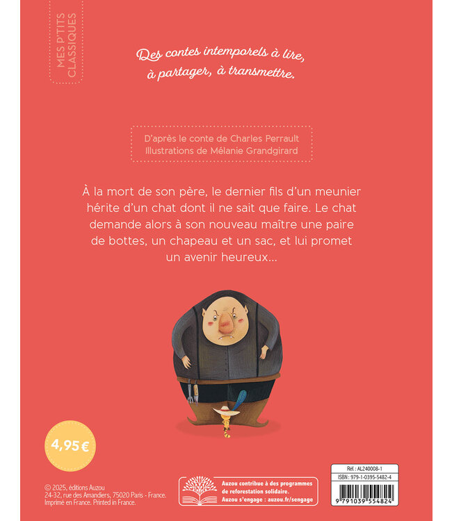 AUZOU LIVRE MES P'TITS CLASSIQUES - LE CHAT BOTTÉ