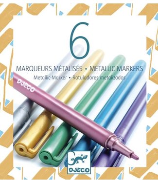 DJECO 6 MARQUEURS MÉTALLIQUES