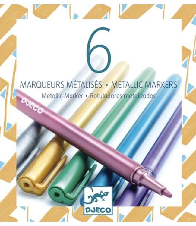 DJECO 6 MARQUEURS MÉTALLIQUES