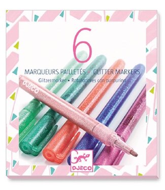 DJECO 6 MARQUEURS PAILLETÉS - SWEET