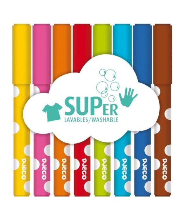 DJECO 8 FEUTRES POUR LES PETITS