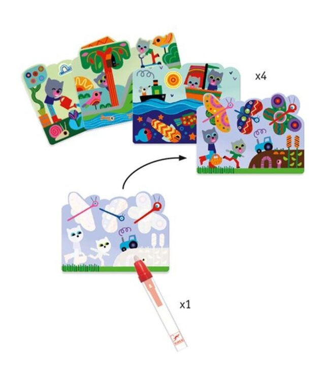 DJECO COLORIAGES MAGIQUES - CACHÉ DANS LE JARDIN