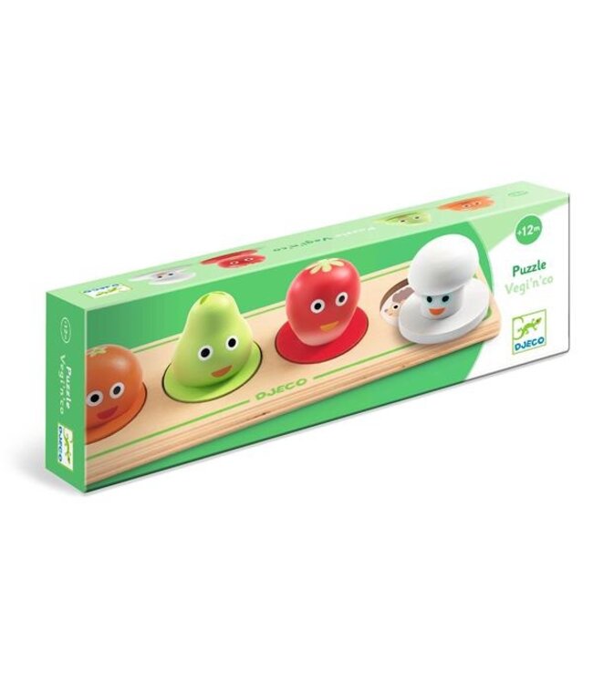 DJECO PUZZLE EN BOIS - VEGI'N'CO (4 MCX)