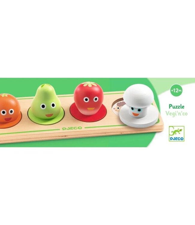 DJECO PUZZLE EN BOIS - VEGI'N'CO (4 MCX)