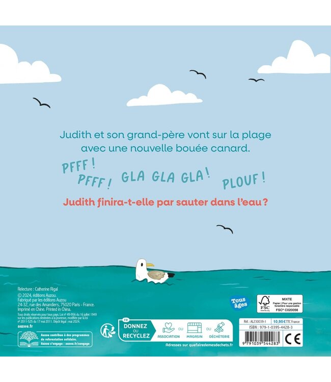 AUZOU LIVRE - PLOUF! DANS L'EAU!