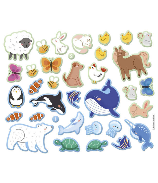 AUZOU POCHETTE - MES AUTOCOLLANTS EN RELIEF : ANIMAUX