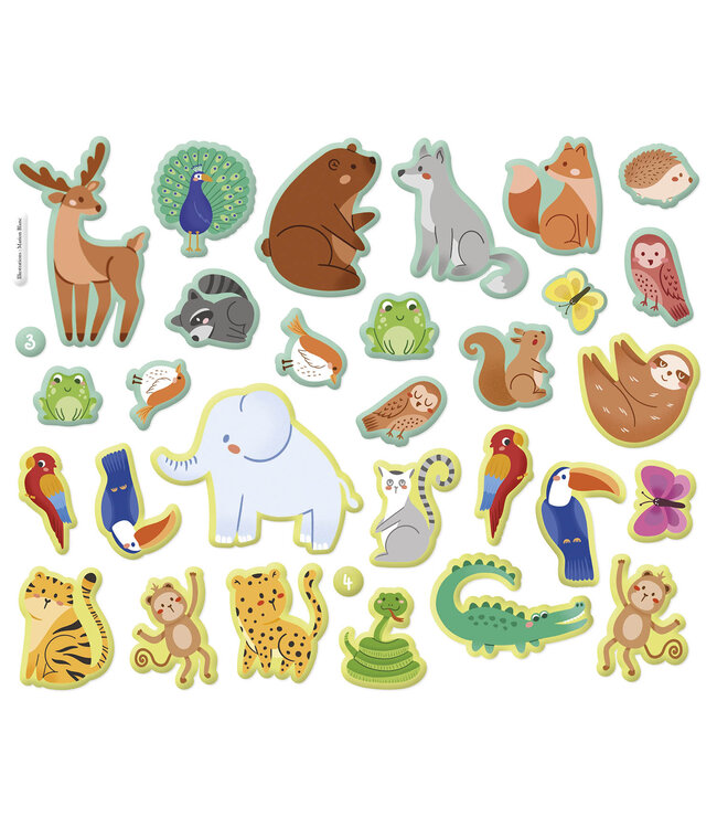 AUZOU POCHETTE - MES AUTOCOLLANTS EN RELIEF : ANIMAUX