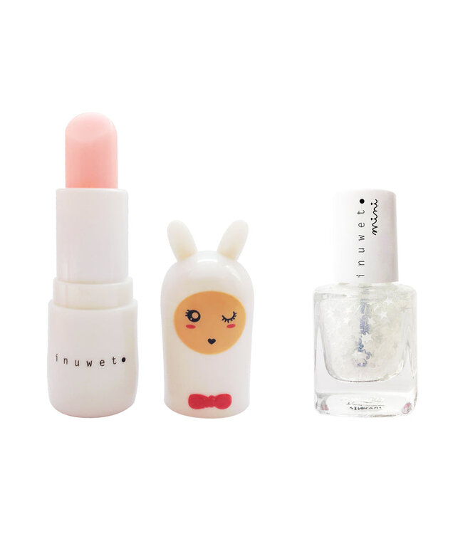 INUWET DUO BAUME + VERNIS - BLANC ( BARPE À PAPA & ÉTOILE )