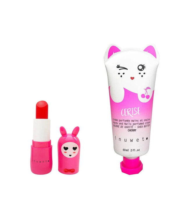 INUWET DUO CRÈME / BAUME À LÈVRES - CERISES