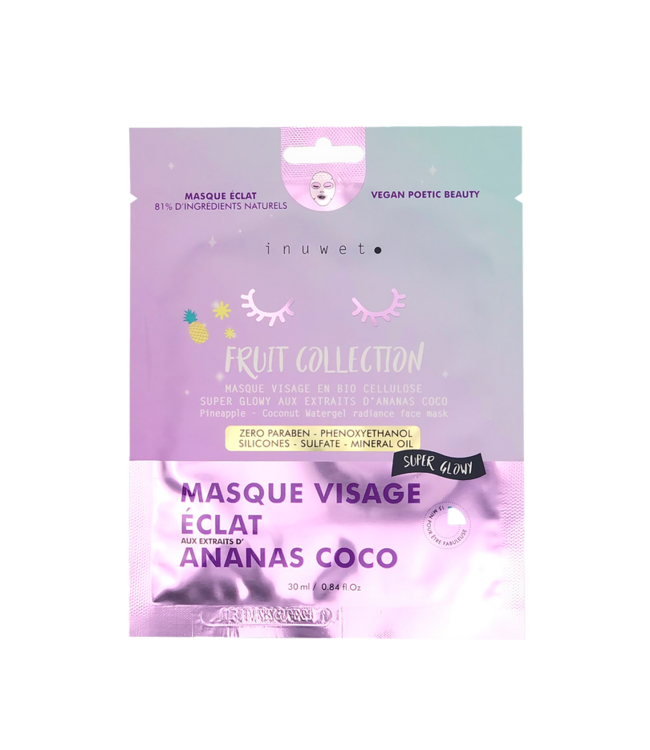 INUWET MASQUE VISAGE - ÉCLAT ANANAS COCO