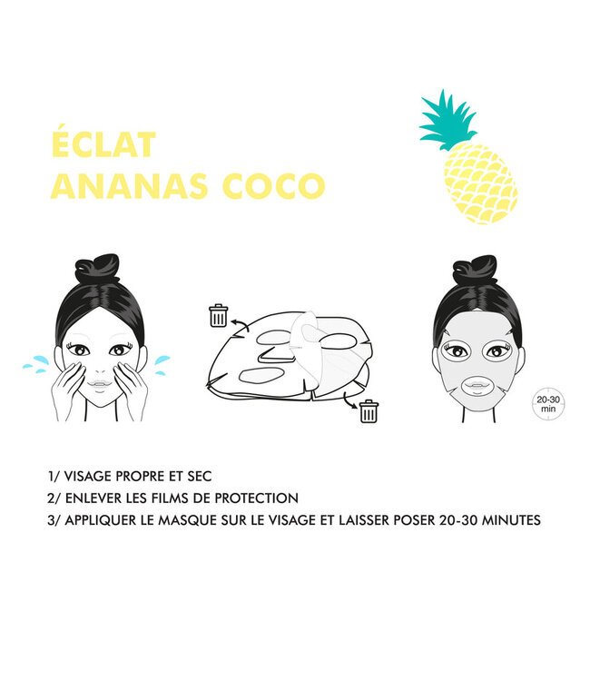 INUWET MASQUE VISAGE - ÉCLAT ANANAS COCO