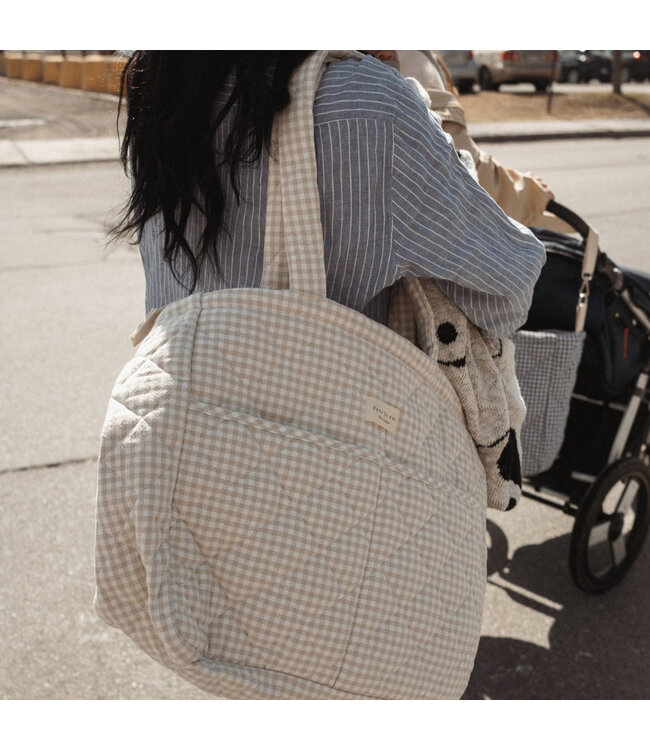 DANS LE SAC SAC À COUCHE - BEIGE CARREAUTÉ