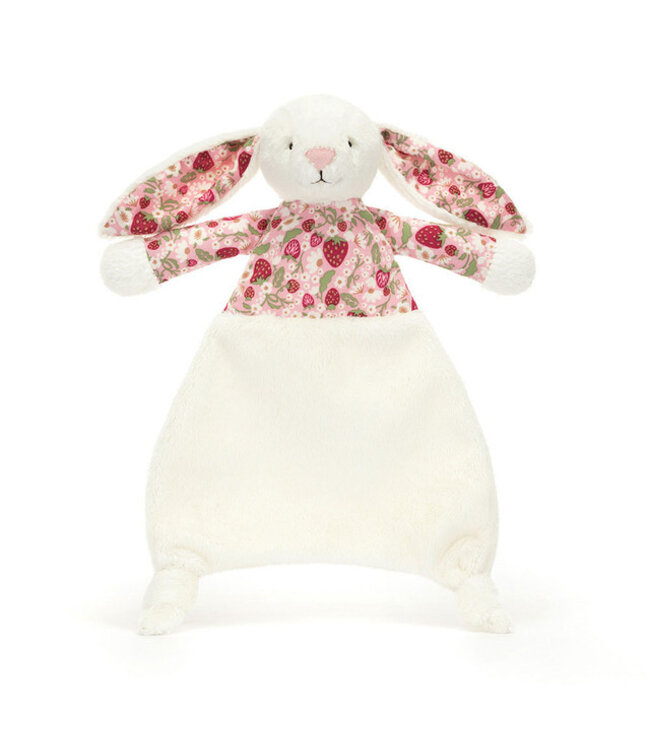 JELLYCAT PELUCHE RÉCONFORT - LAPIN TIMIDE CRÈME&FRAISES
