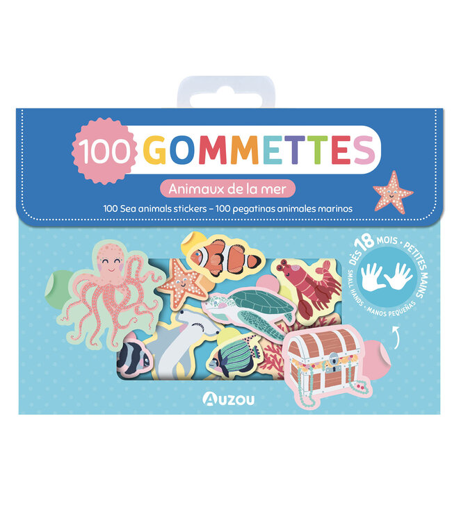AUZOU MA POCHETTE DE GOMMETTES - LES ANIMAUX DE LA MER