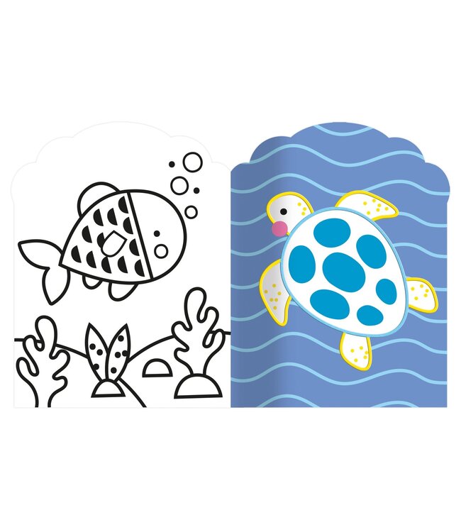 AUZOU JE COLORIE SANS DÉPASSER - LES ANIMAUX DE LA MER