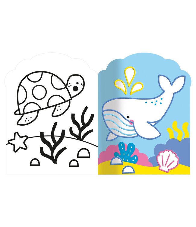 AUZOU JE COLORIE SANS DÉPASSER - LES ANIMAUX DE LA MER