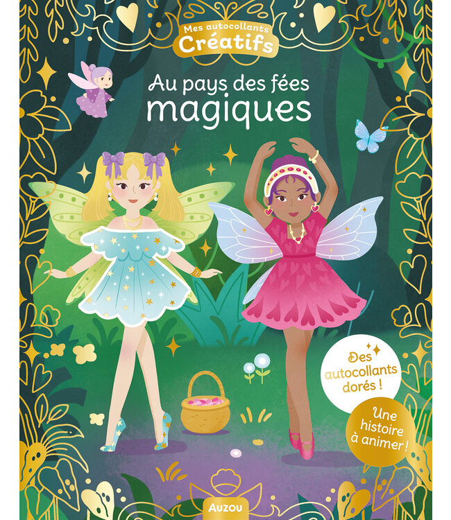 AUZOU AUTOCOLLANTS CRÉATIFS- AU PAYS DES FÉES MAGIQUES