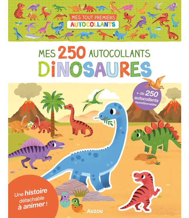 AUZOU MES 250 AUTOCOLLANTS - DINOSAURES