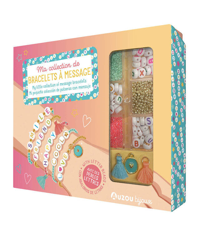 AUZOU COFFRET - MA COLLECTION DE BRACELETS À MESSAGE