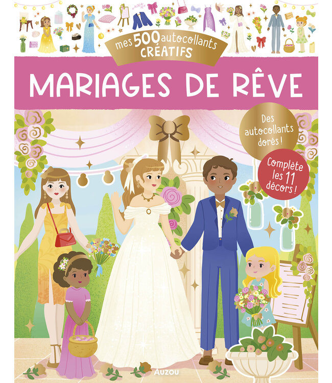 AUZOU MES 500 AUTOCOLLANTS - MARIAGE DE RÊVE