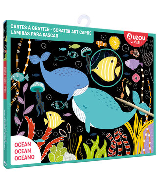 AUZOU MES CARTES À GRATTER - OCÉAN