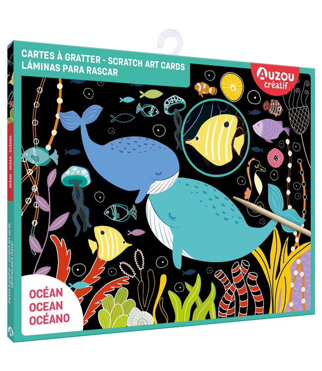 AUZOU MES CARTES À GRATTER - OCÉAN