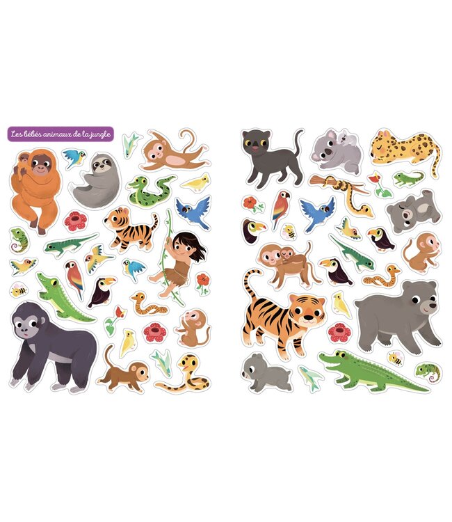 AUZOU MES 500 AUTOCOLLANTS - BÉBÉS ANIMAUX