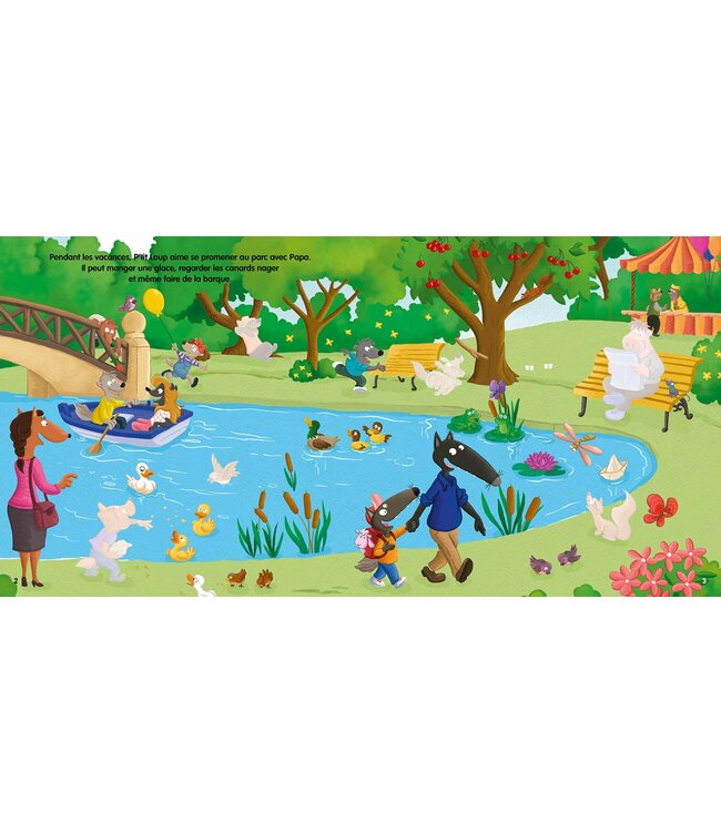 AUZOU CAHIER D'AUTOCOLLANTS P'TIT LOUP - VIVE LES VACANCES