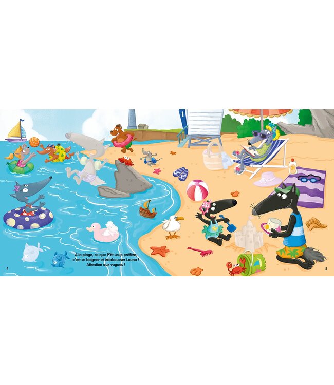 AUZOU CAHIER D'AUTOCOLLANTS P'TIT LOUP - VIVE LES VACANCES