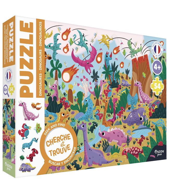 AUZOU CASSE-TÊTE CHERCHE ET TROUVE - LES DINOSAURES