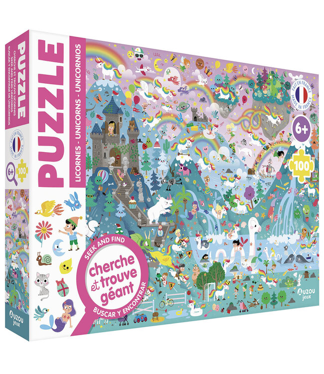 AUZOU CASSE-TÊTE CHERCHE ET TROUVE - LICORNES