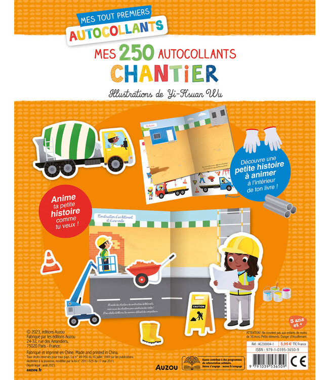 AUZOU MES 250 AUTOCOLLANTS - CHANTIER