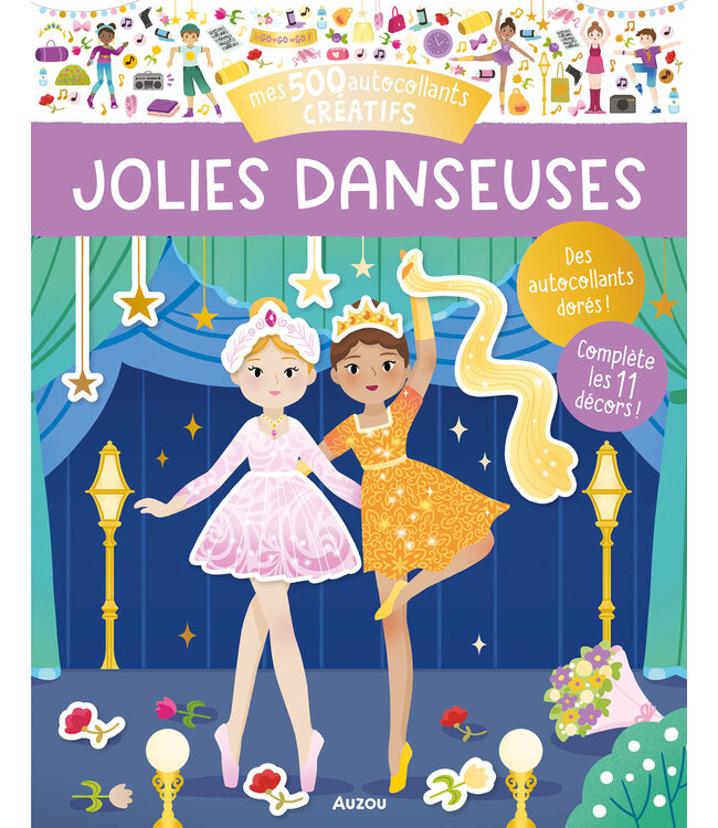 AUZOU MES 500 AUTOCOLLANTS CRÉATIFS - JOLIES DANSEUSES