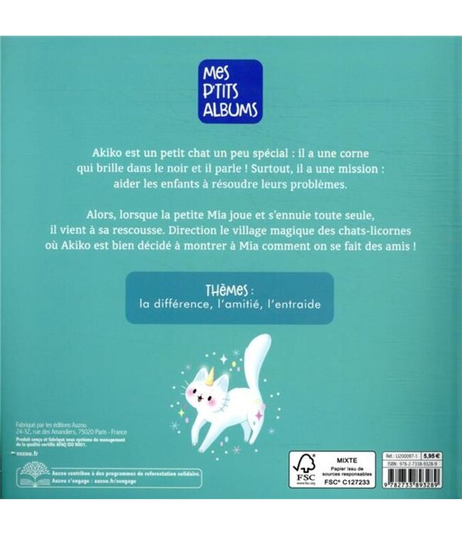 AUZOU LIVRE - AKIKO - LE CHAT LICORNE EN MISSION