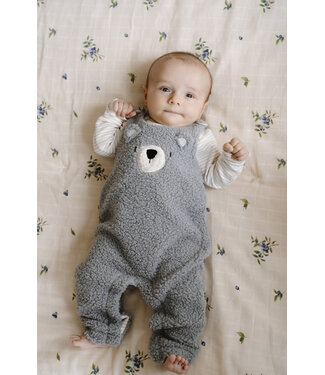 ROSE & LÉO SALOPETTE EN SHERPA - OURSON GRIS