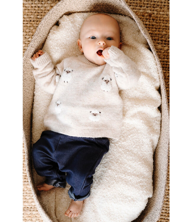 ROSE & LÉO CHANDAIL MOUTON TRICOTÉ - BEIGE