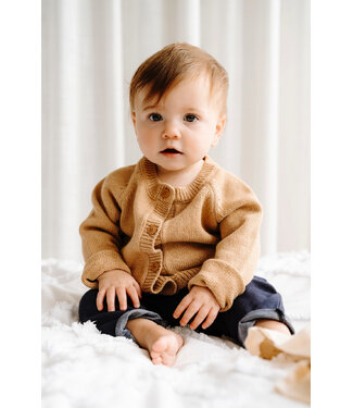 ROSE & LÉO CARDIGAN EN TRICOT - CARAMEL