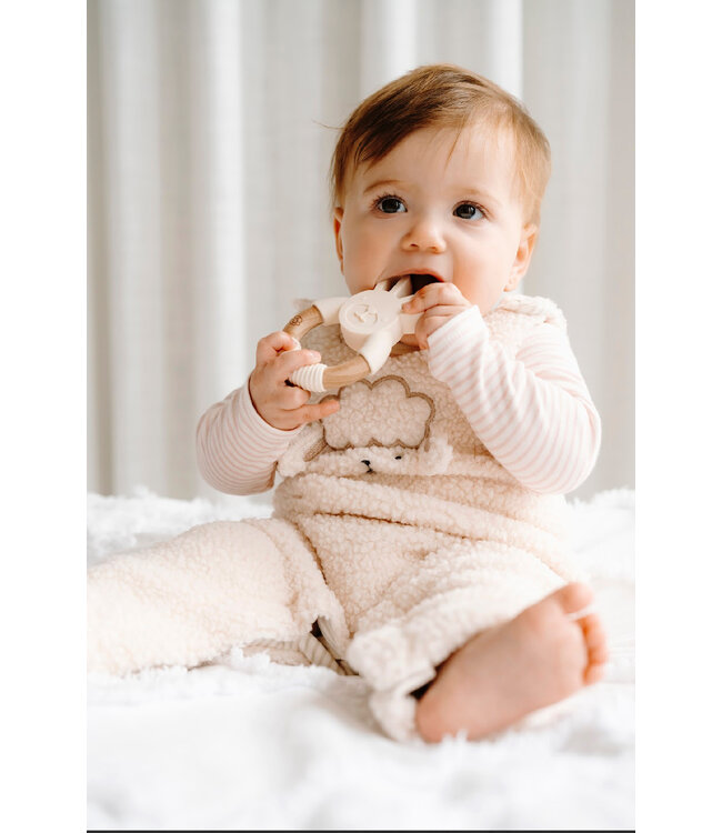 ROSE & LÉO SALOPETTE EN SHERPA - MOUTON BEIGE