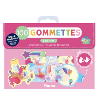 AUZOU POCHETTE DE GOMMETTES - LICORNES