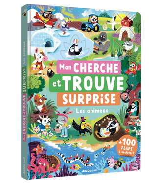 AUZOU MON CHERCHE ET TROUVE SURPRISE - CHEZ LES ANIMAUX