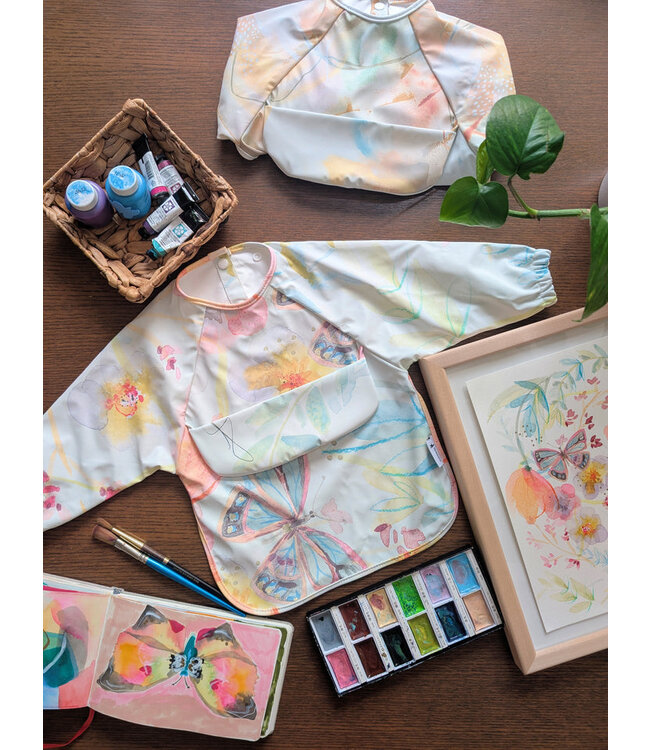 MICASSO & CO BAVETTE MANCHES LONGUES - SOLEIL FLEURI (6-24 MOIS)