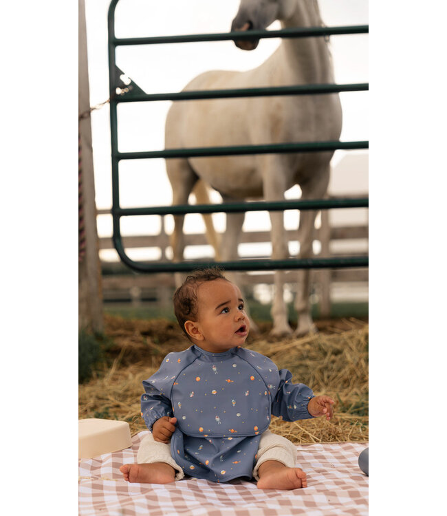 MICASSO & CO BAVETTE À MANCHES LONGUES - ALLONS SUR LA LUNE 6-24 MOIS