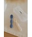 MICASSO & CO CUILLÈRES D'APPRENTISSAGE EN SILICONE - BLEU MAJESTUEUX & CRÈME